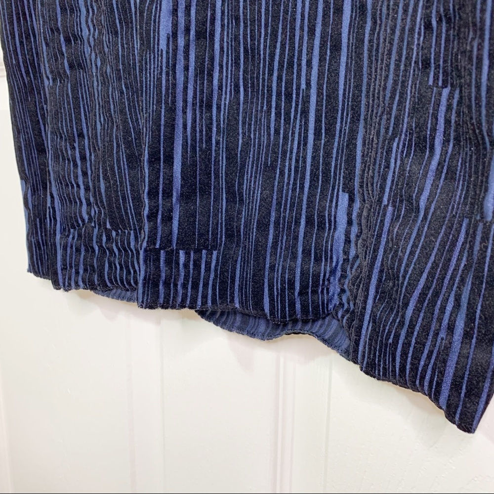 Missoni Velvet Midi Dress 3/4 Sleeves Blue Black Women’s Sz 42 (US 6) - Picture 7 of 8
